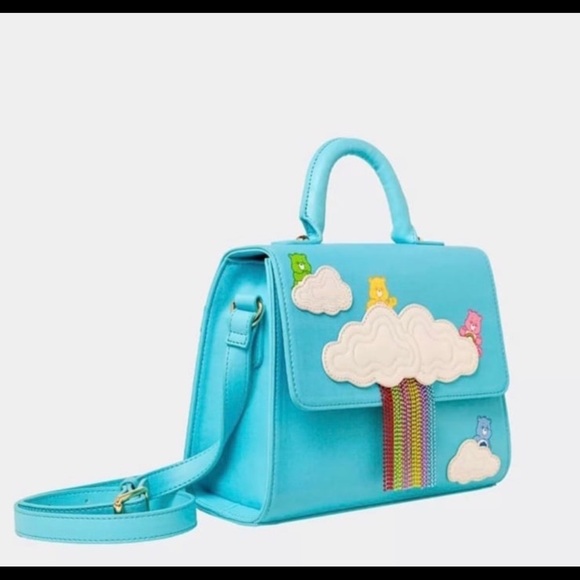 Danielle Nicole Blue Backpack with Cloud and Rainbow Design - Picture 2 of 5